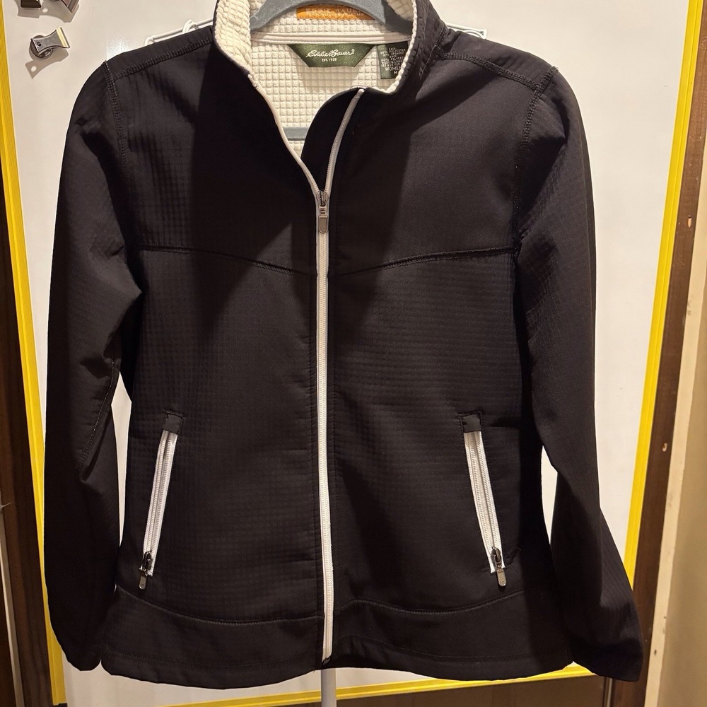 Eddie Bauer Women's Medium 40"X 24" Jacket Black Athletic